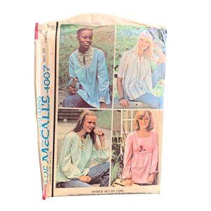 Vintage McCalls 4867 Misses Top Sewing Pattern Sizes 10-12 Uncut